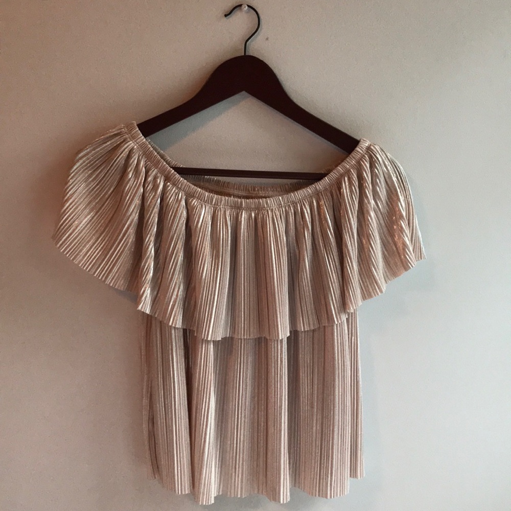 Forever 21 Shimmery Off The Shoulder Top